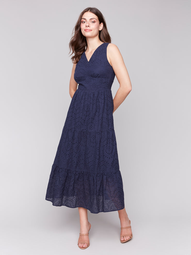 Lined Long Eyelet Dress