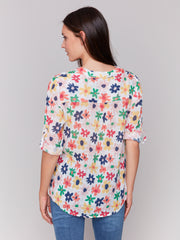 Daisy Roll-Up Sleeve Blouse