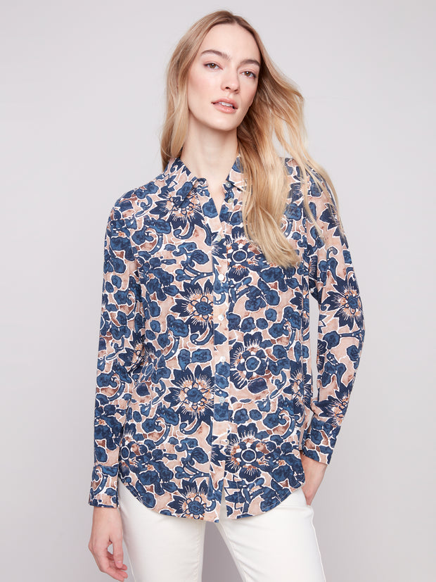 Long Sleeve Button Front Shirt