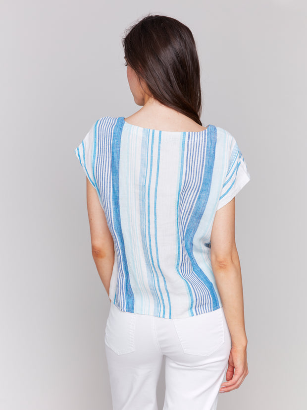 Striped Cap Sleeve Top