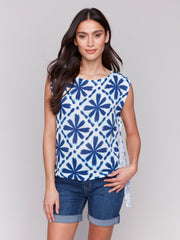 Sleeveless Printed Top