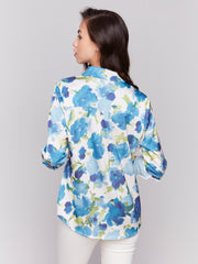 Printed Roll Sleeve Shirt