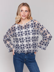 Crochet Long Sleeve Top