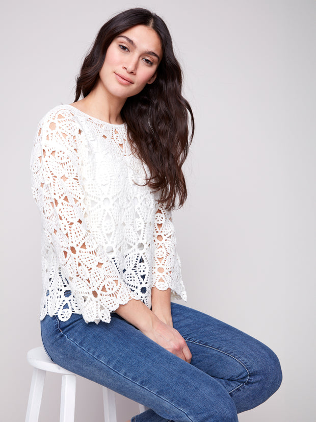 Crochet Long Sleeve Top