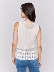 Button Front Crochet Vest