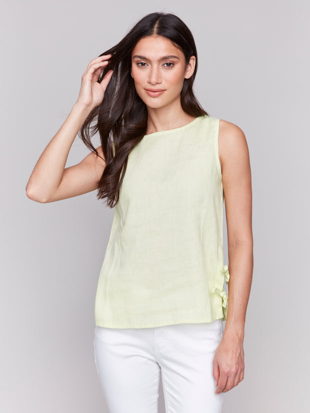 Sleeveless Top with Side Ties