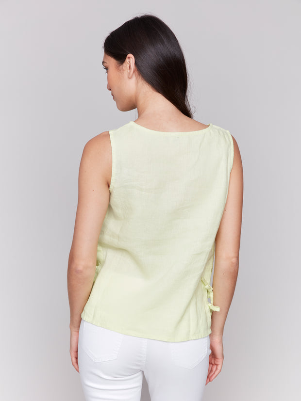 Sleeveless Top with Side Ties