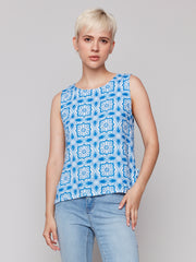 Printed Sleeveless Top