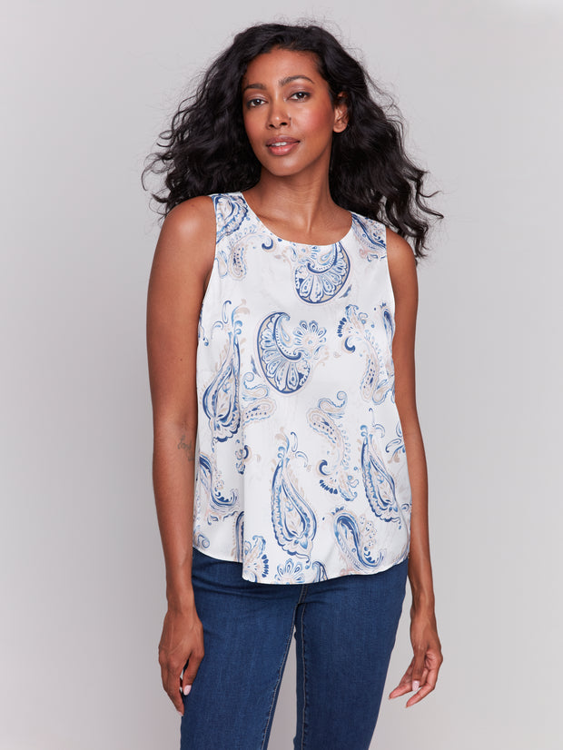 Printed Sleeveless Top