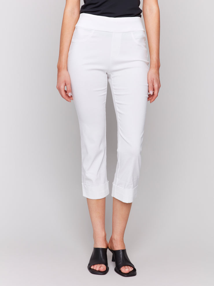 Stretch Pull On Cuffed Pant