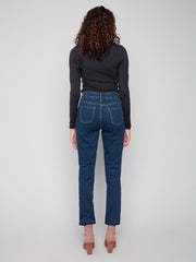 Cuffed Hem Slim Jeans