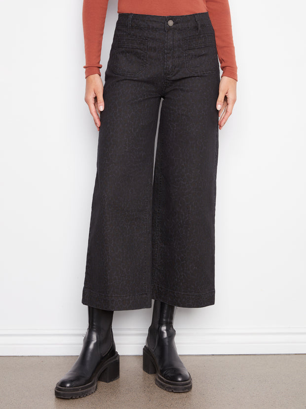 Flare Jacquard Patch Pocket Pant