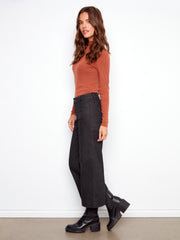 Flare Jacquard Patch Pocket Pant
