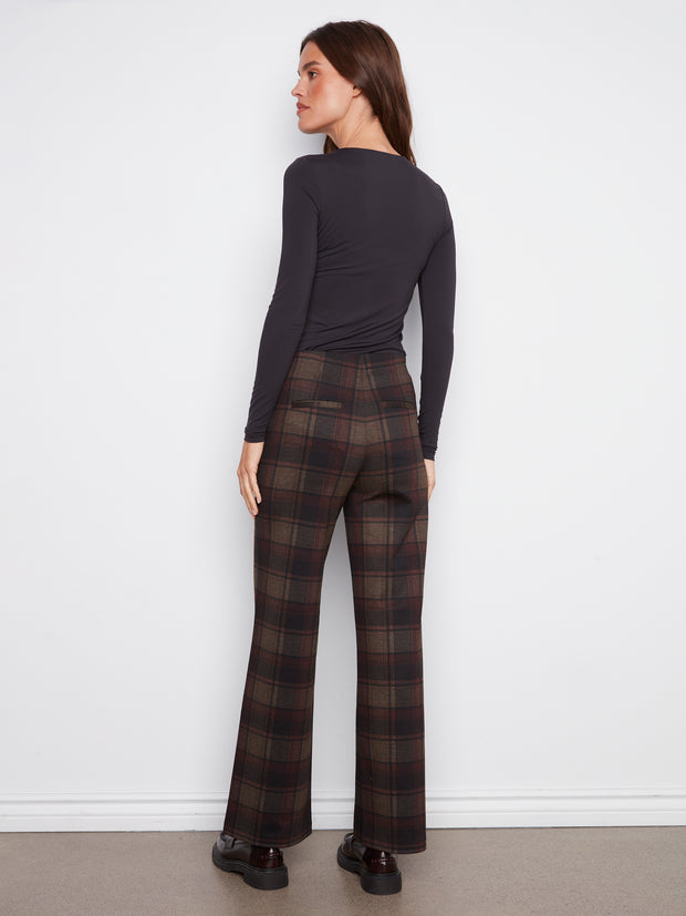 Plaid Pull On Pant