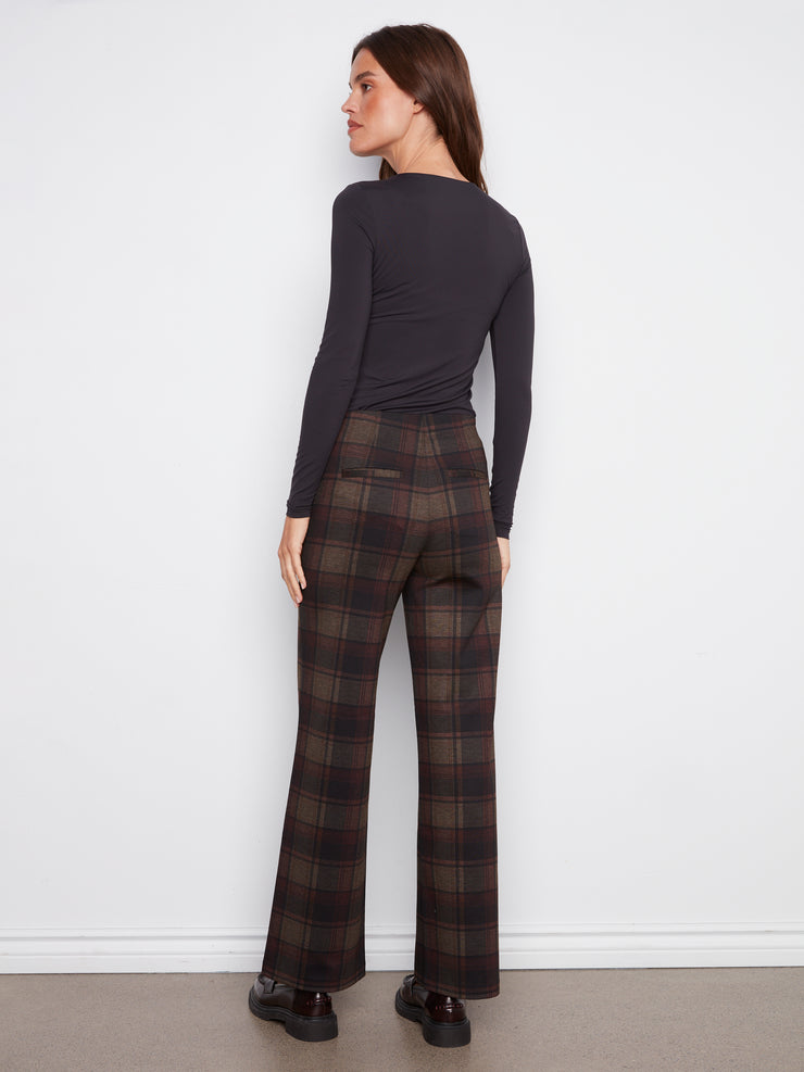 Plaid Pull On Pant
