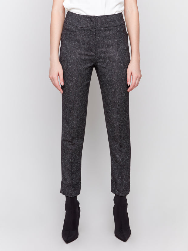 Speckled Woven Cuffed Pant