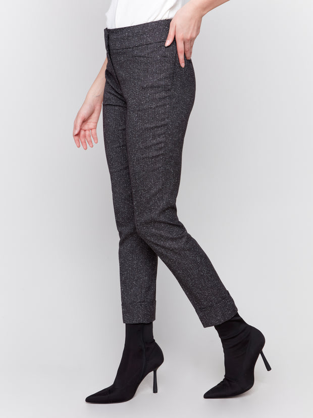 Speckled Woven Cuffed Pant