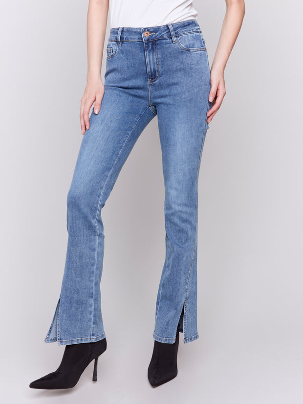 Front Slit Bootcut Jean