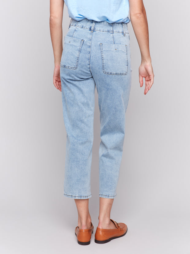 Straight Leg 26" Button Fly Jeans