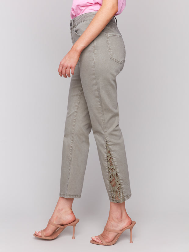 Bootcut Pant with Lace Detail