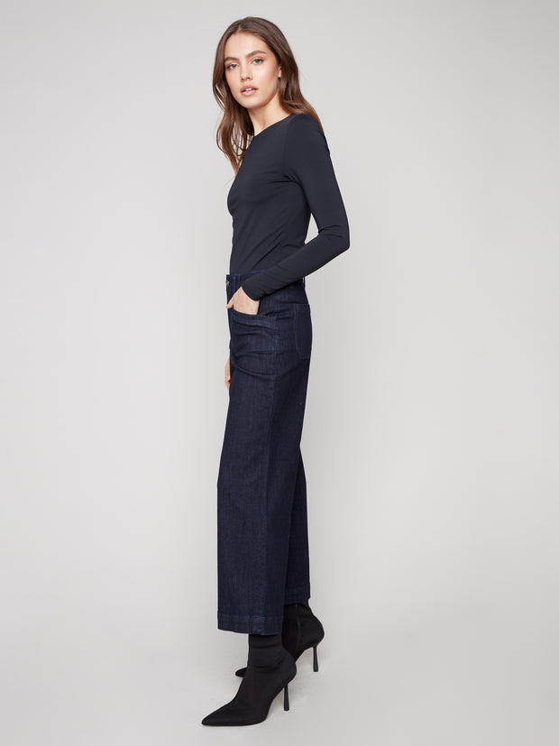 Wide Leg Cropped Denim