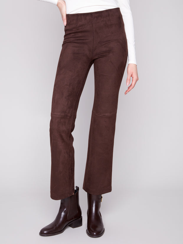 Faux Suede Pull On Pant