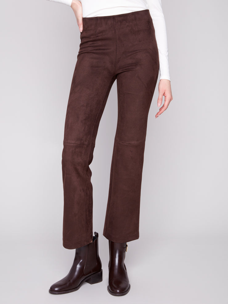 Faux Suede Pull On Pant