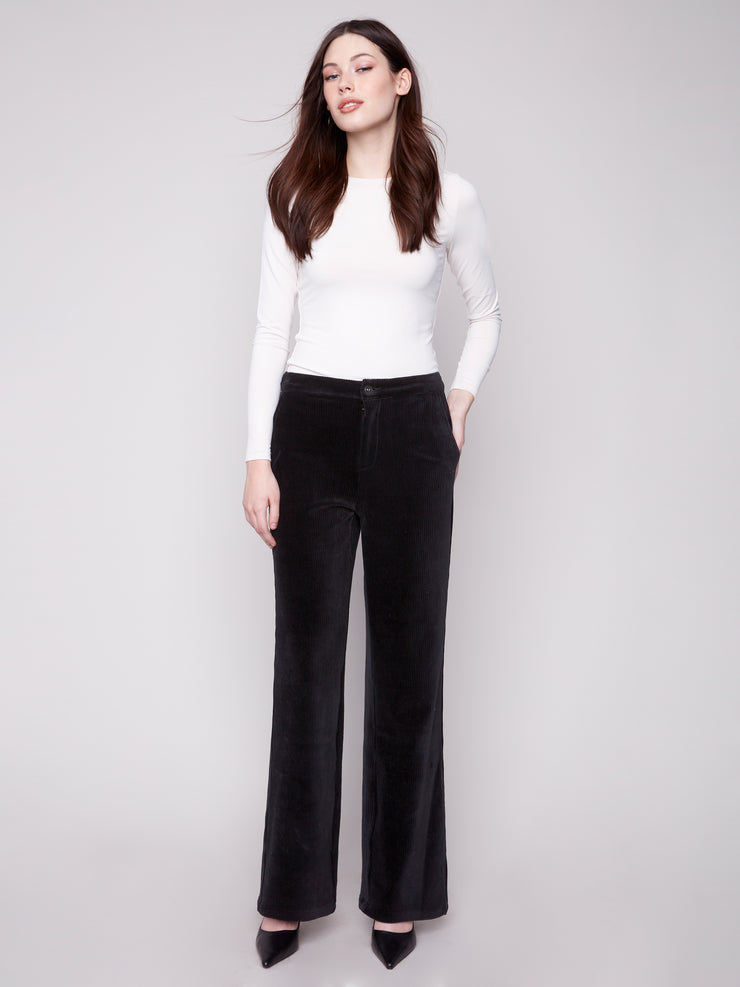 Wide Leg Stretchy Corduroy Pant