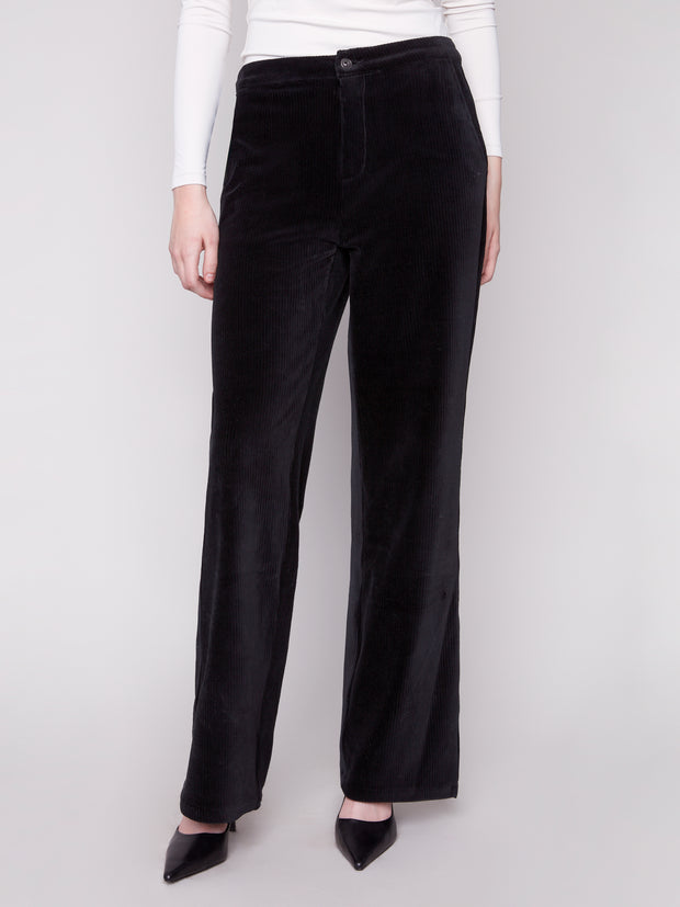 Wide Leg Stretchy Corduroy Pant