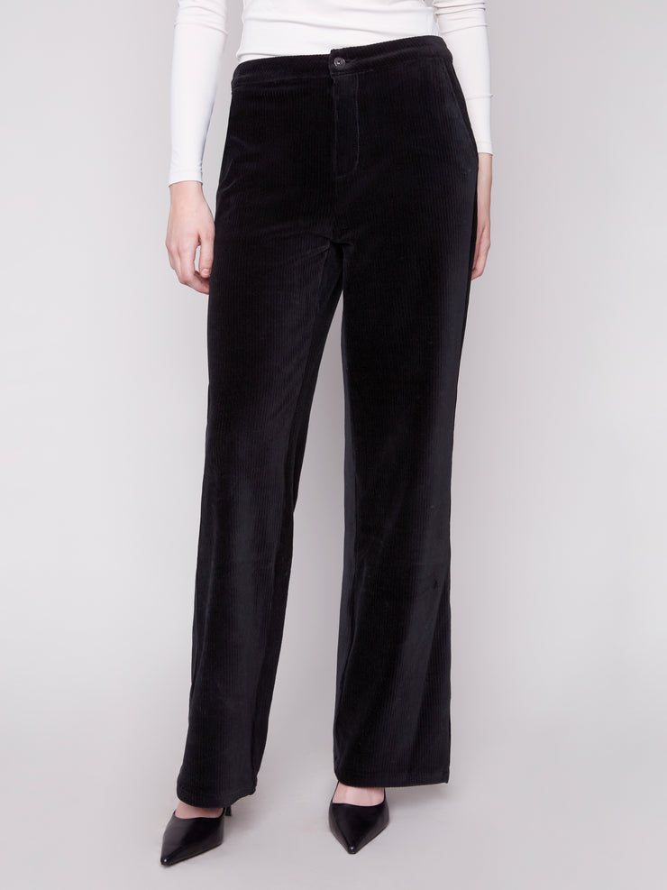 Wide Leg Stretchy Corduroy Pant