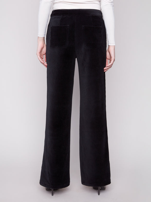 Wide Leg Stretchy Corduroy Pant