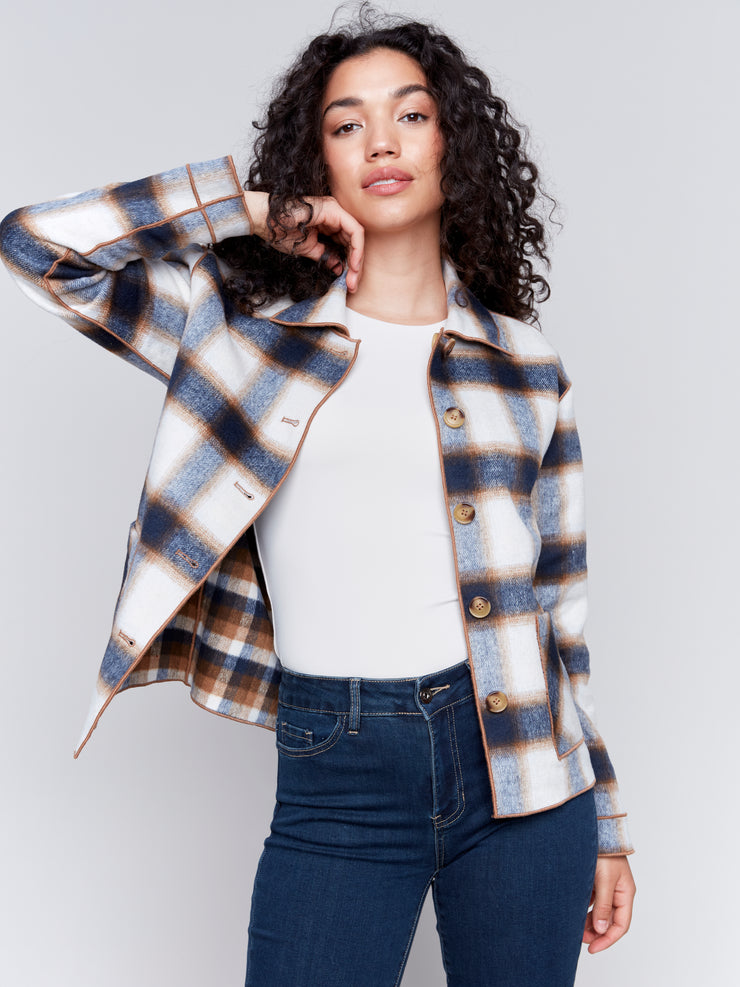 Plaid Reversible Short Jacket