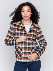 Plaid Reversible Short Jacket