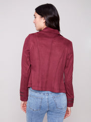 Faux Suede Moto Jacket