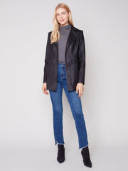 Long Faux Suede Jacket-Watch Us Women Oakville