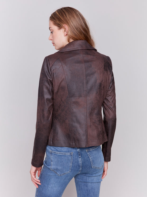 Faux Leather Moto Jacket