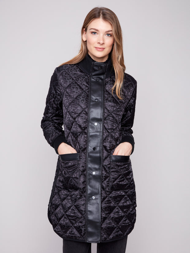 Reversible Animal Print Iridescent Jacket