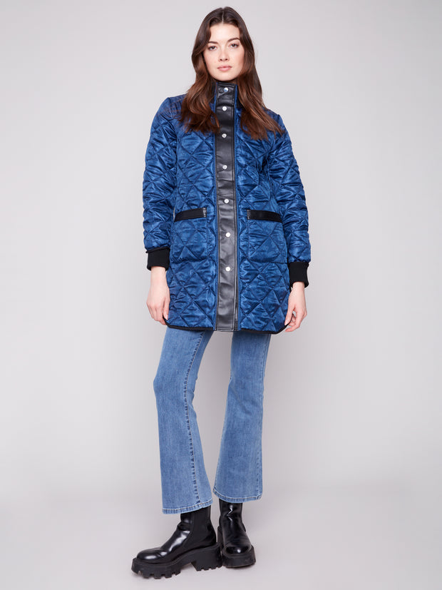 Reversible Iridescent Animal Print Jacket