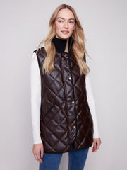 Quilted Faux Leather Vest