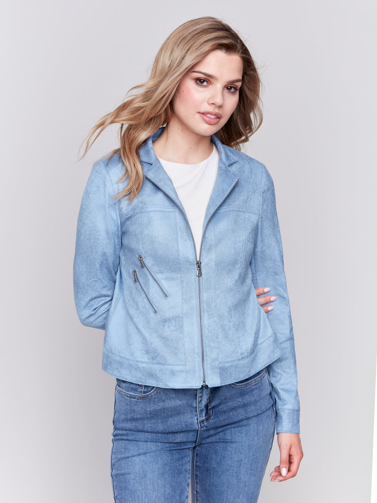 Suede Zipper Jacket