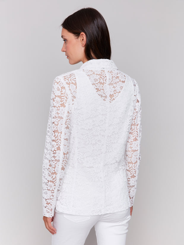 Lace Long Sleeve Blazer