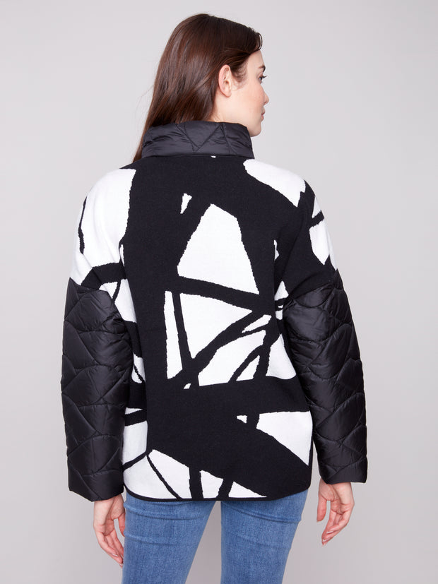 Jacquard Back Puffer Jacket