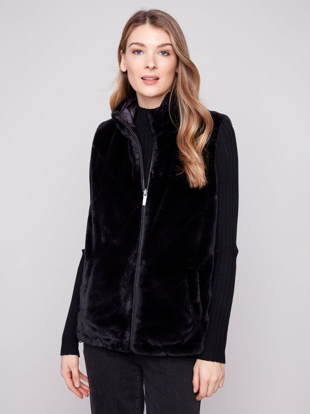 Reversible Faux Fur Vest