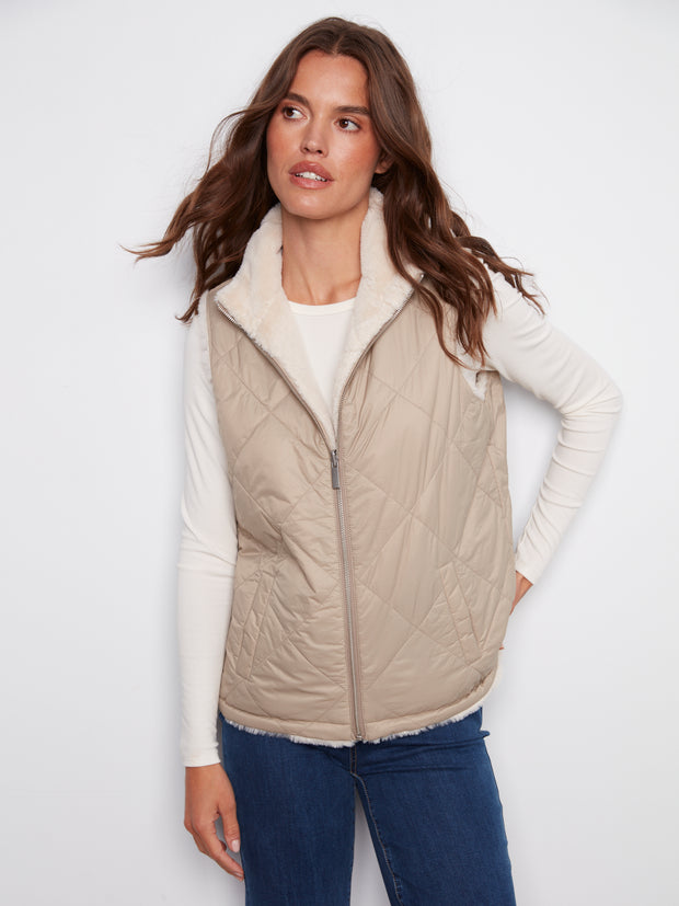 Reversible Faux Fur Vest