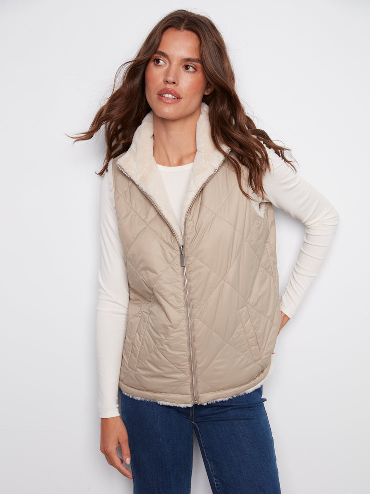 Reversible Faux Fur Vest