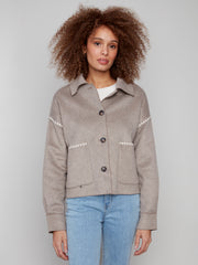 Blanket Stitch Button Jacket