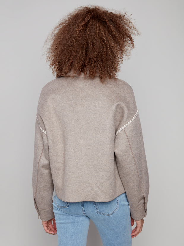 Blanket Stitch Button Jacket