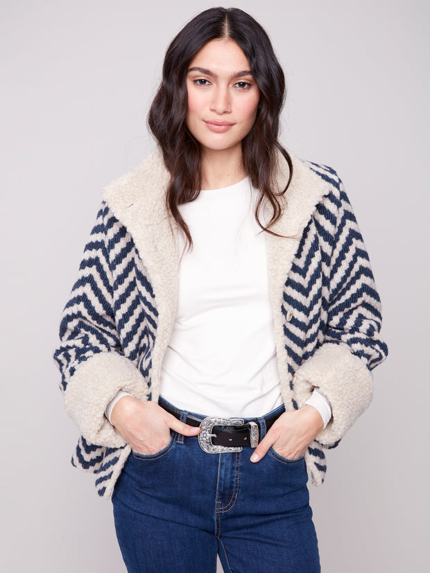 Chevron Short Jacket