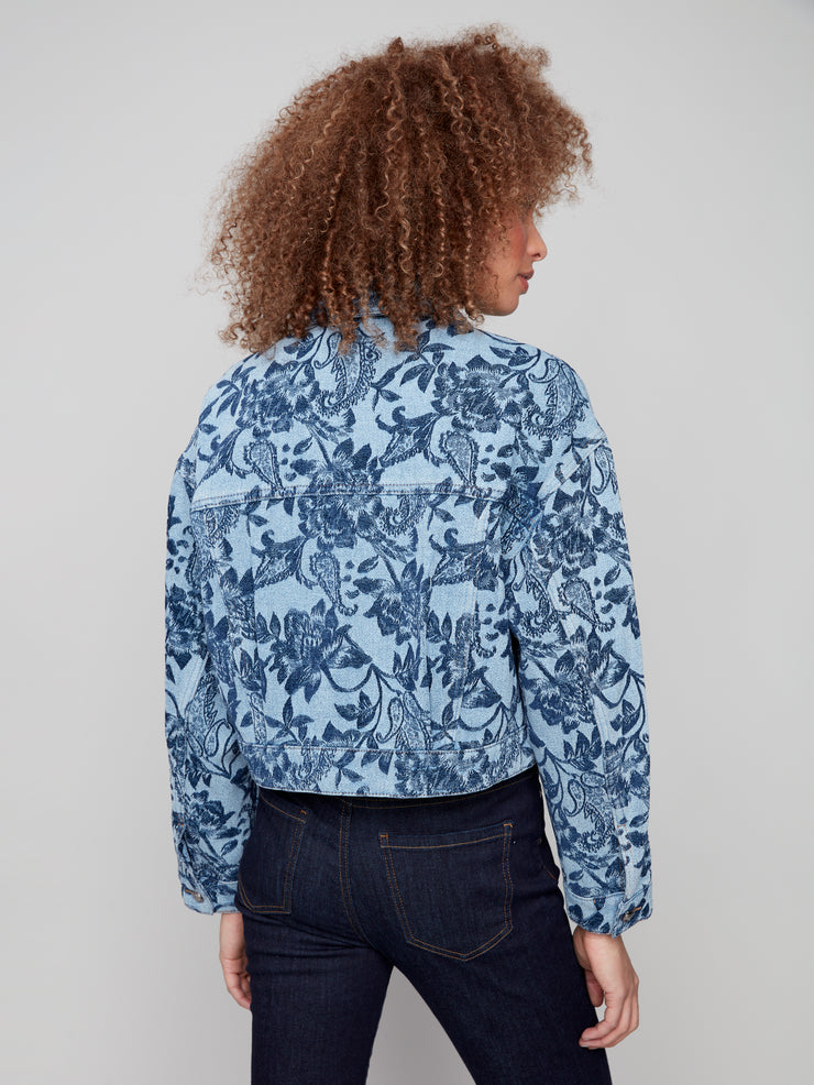 Cropped Jacquard Jacket