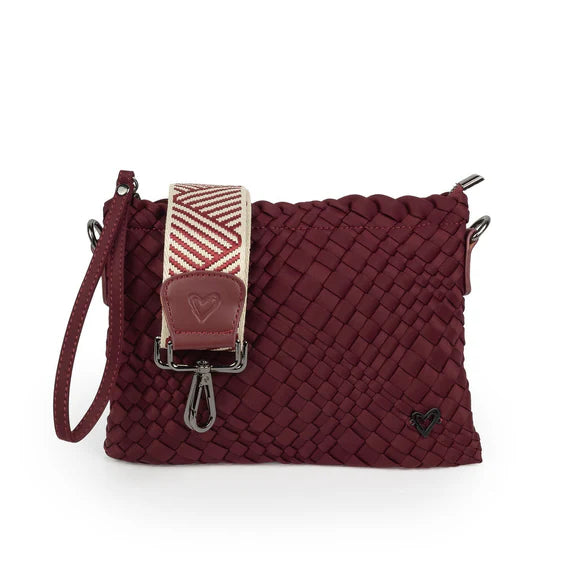 Charlotte Woven Crossbody - Wine